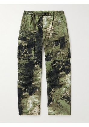 Nike - ACG Smith Summit Straight-Leg Convertible Printed Shell Cargo Trousers - Men - Green - S