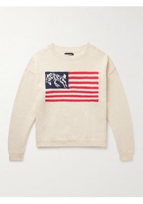 Cherry Los Angeles - Intarsia Cotton Sweater - Men - White - XS