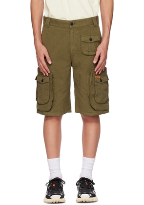 Heron Preston Khaki Pocket Shorts