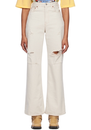 Acne Studios Off-White Distressed Jeans