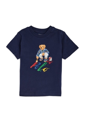 Ralph Lauren Kids Polo Bear Paint T-Shirt (3-24 Months)