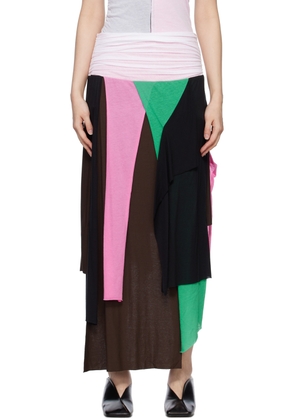 Edward Cuming Multicolor Layered Midi Skirt