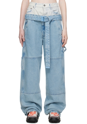 Off-White Blue Double Over Jeans