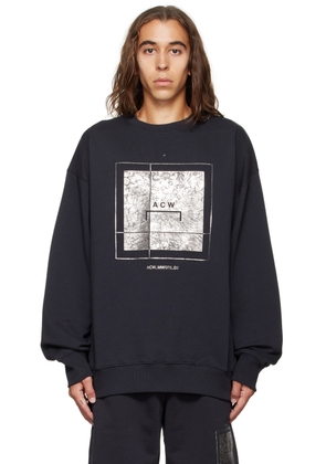 A-COLD-WALL* Black Foil Grid Sweatshirt