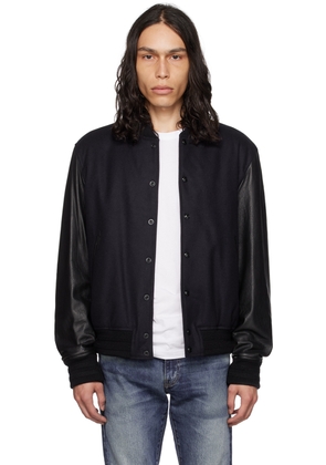 Belstaff Black & Navy Hadley Leather Jacket