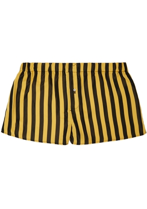 Meryll Rogge Black & Yellow Striped Boxers