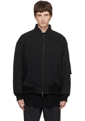 Th products Black 3D Collar Bomber Jacket