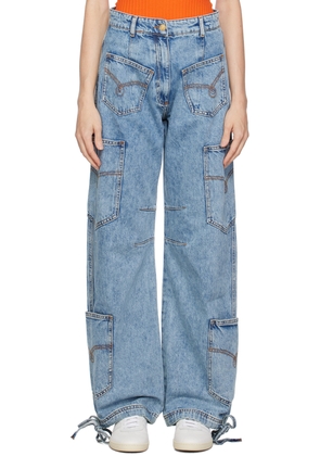 Moschino Jeans Blue Multi-Pocket Jeans