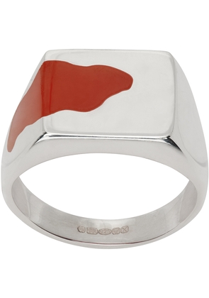 Ellie Mercer Silver & Red One Piece Ring