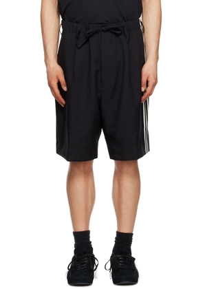 Y-3 Black 3-Stripe Shorts
