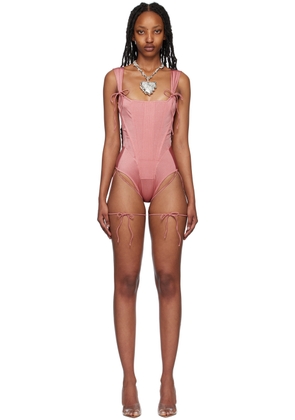 Dilara Findikoglu Pink Elizabeth One-Piece Swimsuit
