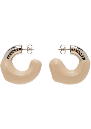 SUNNEI Silver & Beige Rubberized Earrings