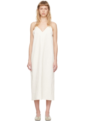 Quira SSENSE Exclusive Off-White V-Neck Midi Dress