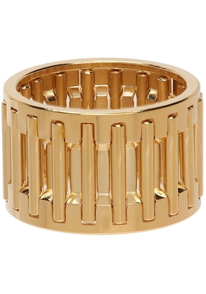 IN GOLD WE TRUST PARIS SSENSE Excluisve Gold Needle Bearing Ring
