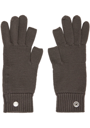 Rick Owens Gray Wool Touchscreen Gloves