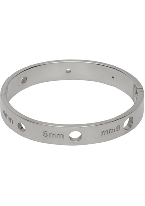 MM6 Maison Margiela Silver Cutout Cuff Bracelet