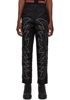 Bally Black Embroidered Trousers
