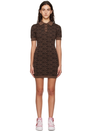 Moschino Brown All Over Minidress