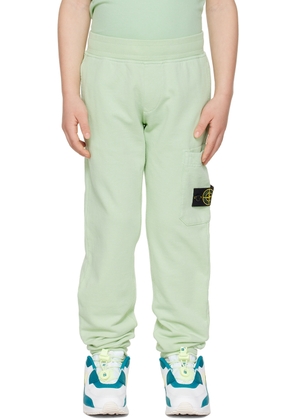 Stone Island Junior Kids Green Garment-Dyed Lounge Pants