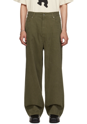 We11done Khaki Faded Trousers