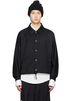 KOZABURO Black Spread Collar Jacket