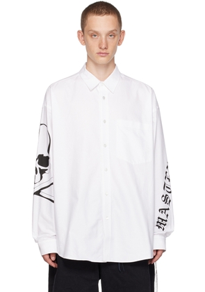 mastermind JAPAN White Printed Shirt
