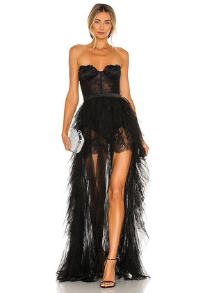 For Love & Lemons X REVOLVE Bustier Gown in Black. Size M, S, XL, XS.