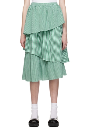 Shrimps Green & White Lorena Midi Skirt