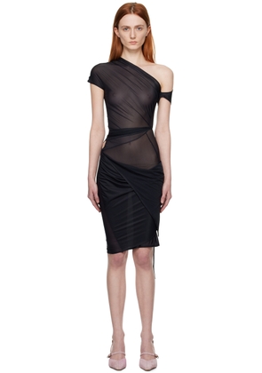Jade Cropper Black Wrap Midi Dress