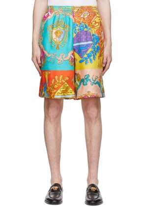Versace Multicolor Silk Shorts