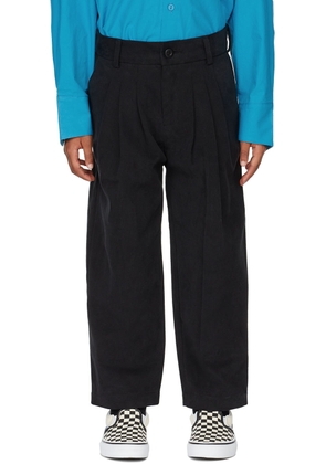 STRATEAS CARLUCCI SSENSE Exclusive Kids Black Mini Pleat Trousers