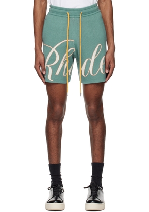 Rhude Blue Jacquard Shorts
