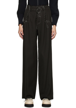 AIREI Black Shadow Stitch Trousers