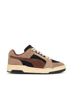 Puma Select Slipstream Lo Texture Sneaker in Black  Totally Taupe  & Chestnut Brown - Taupe. Size 7 (also in ).