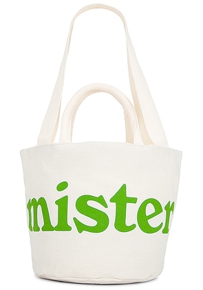 Mister Green Round Grow Pot Small Tote Bag in Natural - Cream. Size all.