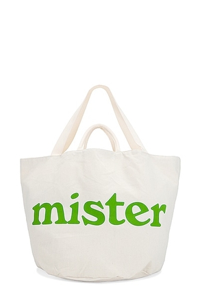 Mister Green Round Grow Pot Large Tote Bag in Natural - Cream. Size all.