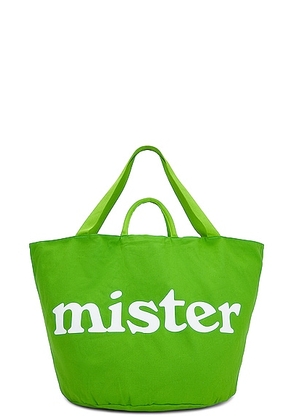 Mister Green Round Grow Pot Large Tote Bag in Green - Green. Size all.