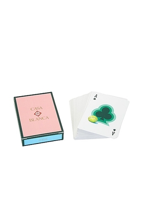 Casablanca Pack Of Playing Cards in White - White. Size all.