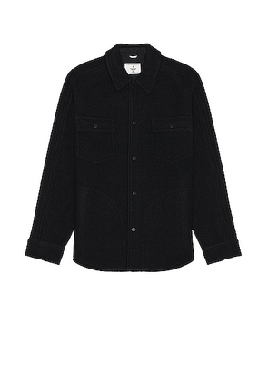 Reigning Champ Wool Overshirt in Black - Black. Size L (also in M, S).