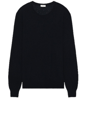 Saint Laurent Pull Col Rond in Bleu Nuit - Navy. Size L (also in M, S, XL).