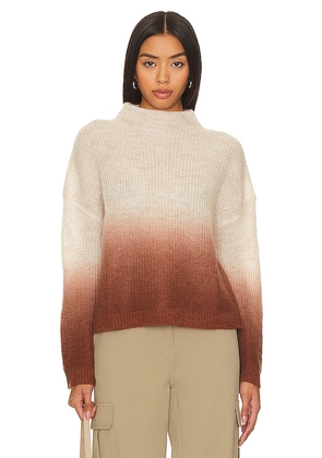 Bella Dahl Mock Neck Sweater in Rust. Size S, XS.