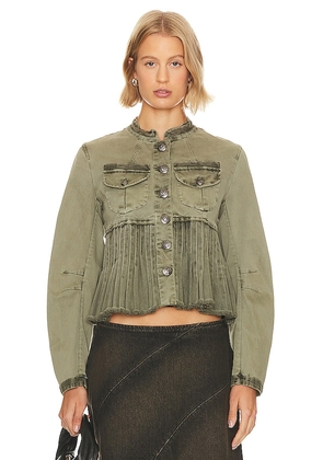 Free People Cassidy Jacket in Army. Size XL, XS.