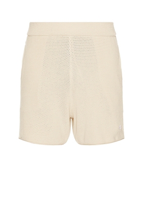 Askyurself Crochet Mesh Shorts in White. Size M, S, XL/1X.