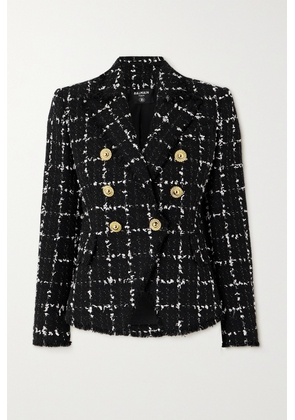 Balmain - Checked Cotton-blend Tweed Blazer - Black - FR34,FR36,FR38,FR40,FR42,FR44,FR46