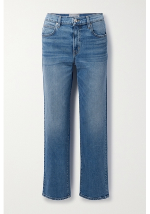SLVRLAKE - + Net Sustain Sophie Distressed Mid-rise Straight-leg Organic Jeans - Blue - 23,24,25,26,27,28,29,30,31,32