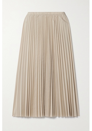 Tibi - Pleated Shell Midi Skirt - Neutrals - xx small,x small,small,medium,large