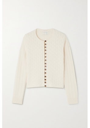 LOULOU STUDIO - Daphe Cable-knit Cashmere Cardigan - Ivory - x small,small,medium,large,x large