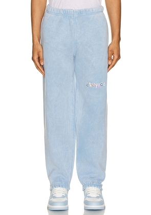 Stay Cool Classic Mineral Sweatpants in Baby Blue. Size M, XL/1X.