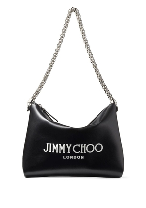 Jimmy Choo Callie logo-print leather shoulder bag - Black