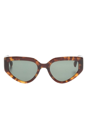 Maje logo-engraved tortoiseshell-effect sunglasses - Brown